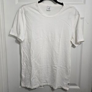 Reigning Champ Mens White Short Sleeve Crewneck Cotton T-Shirt Size Medium